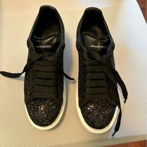 Alexander McQueen platform glitter shoes size 38